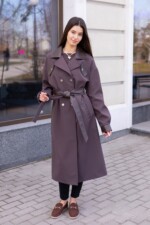 Демисезонный Тренч Mila Nova Q-111 шоколад