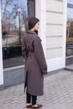 Демисезонный Тренч Mila Nova Q-111 шоколад — изображение 4