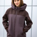 Демисезонная куртка Mila Nova К-379 шоколад