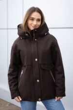 Демисезонная куртка Mila Nova К-381 шоколад