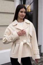 Демисезонное пальто Mila Nova ПВ-397 белый