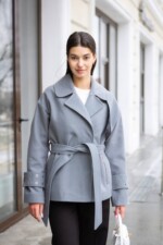 Демисезонное пальто Mila Nova  ПВ-397 серый