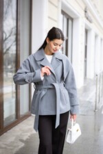 Демисезонное пальто Mila Nova  ПВ-397 серый — изображение 5