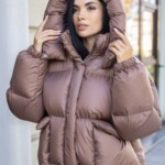 Зимняя куртка-пуфер Mila Nova К-396 капучино