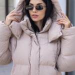 Зимняя куртка-пуфер Mila Nova К-399 бежевый