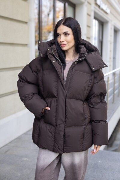 Зимняя куртка Mila Nova К-402 шоколад