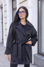 Демисезонное пальто Mila Nova ПВ-364 графит