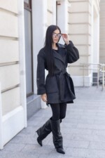 Демисезонное пальто Mila Nova ПВ-364 графит — изображение 3