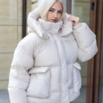 Зимняя куртка-пуфер Mila Nova К-396 молоко