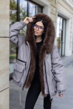 Зимняя куртка-парка Mila Nova К-401ех капучино — изображение 5