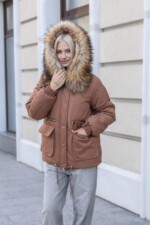 Зимняя куртка-парка Mila Nova К-401 терракот — изображение 2