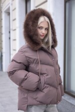 Зимняя куртка Mila Nova К-394 капучино — изображение 3