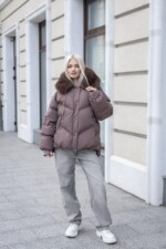 Зимняя куртка Mila Nova К-394 капучино — изображение 6