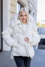 Зимняя куртка Mila Nova К-394 белый — изображение 3