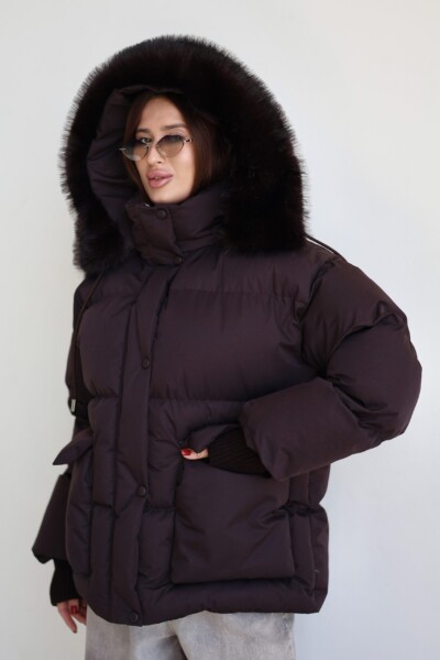 Зимняя куртка Mila Nova К-397 шоколад