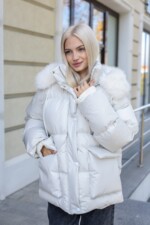 Зимняя куртка Mila Nova К-397 белый — изображение 3
