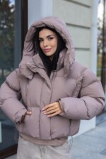 Зимняя куртка-пуфер Mila Nova К-399 капучино