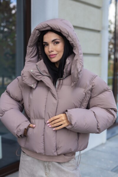 Зимняя куртка-пуфер Mila Nova К-399 капучино