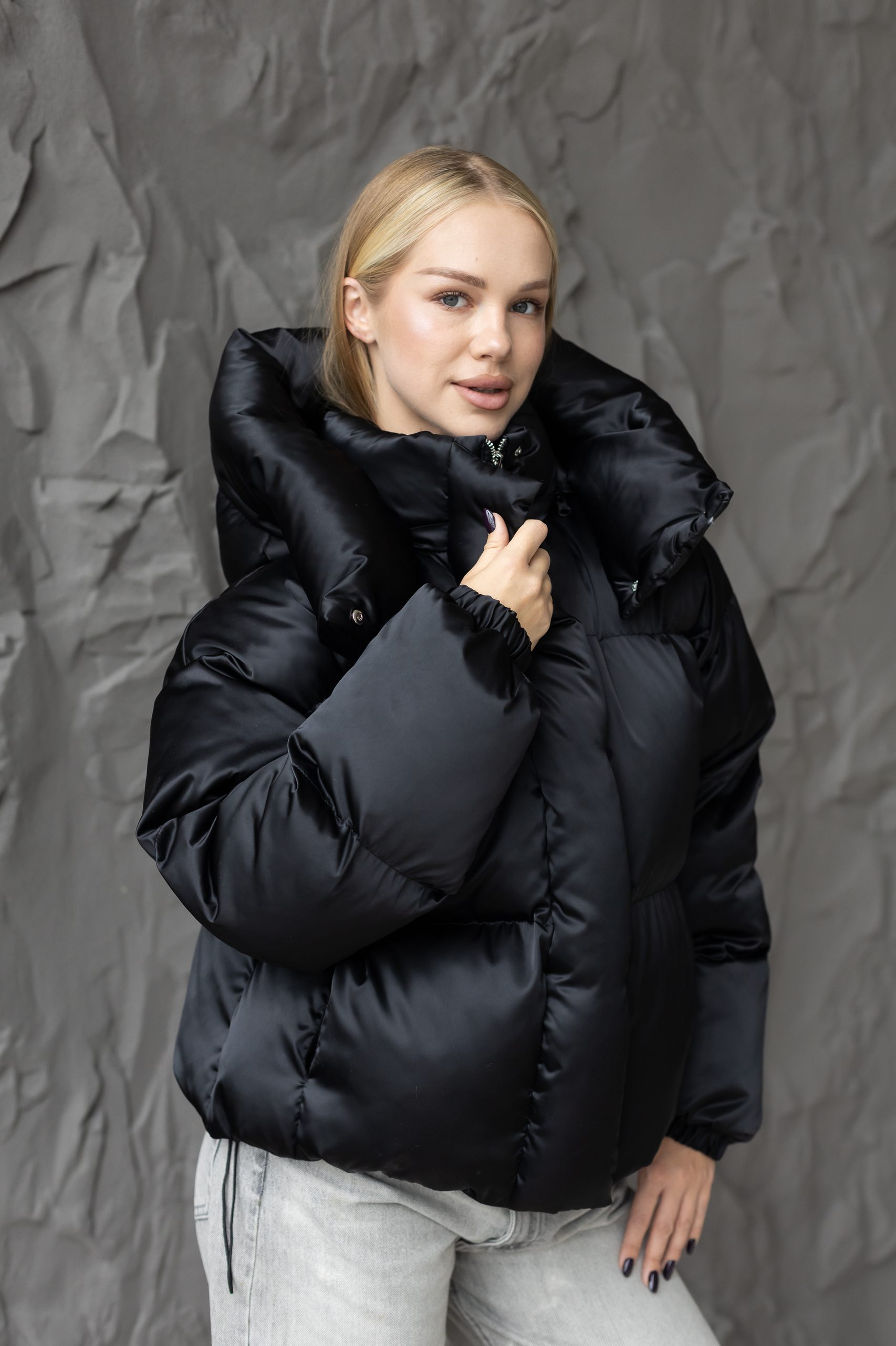 K-400exblack1 Зимняя куртка-пуфер Mila Nova К-400ех черный — изображение 1