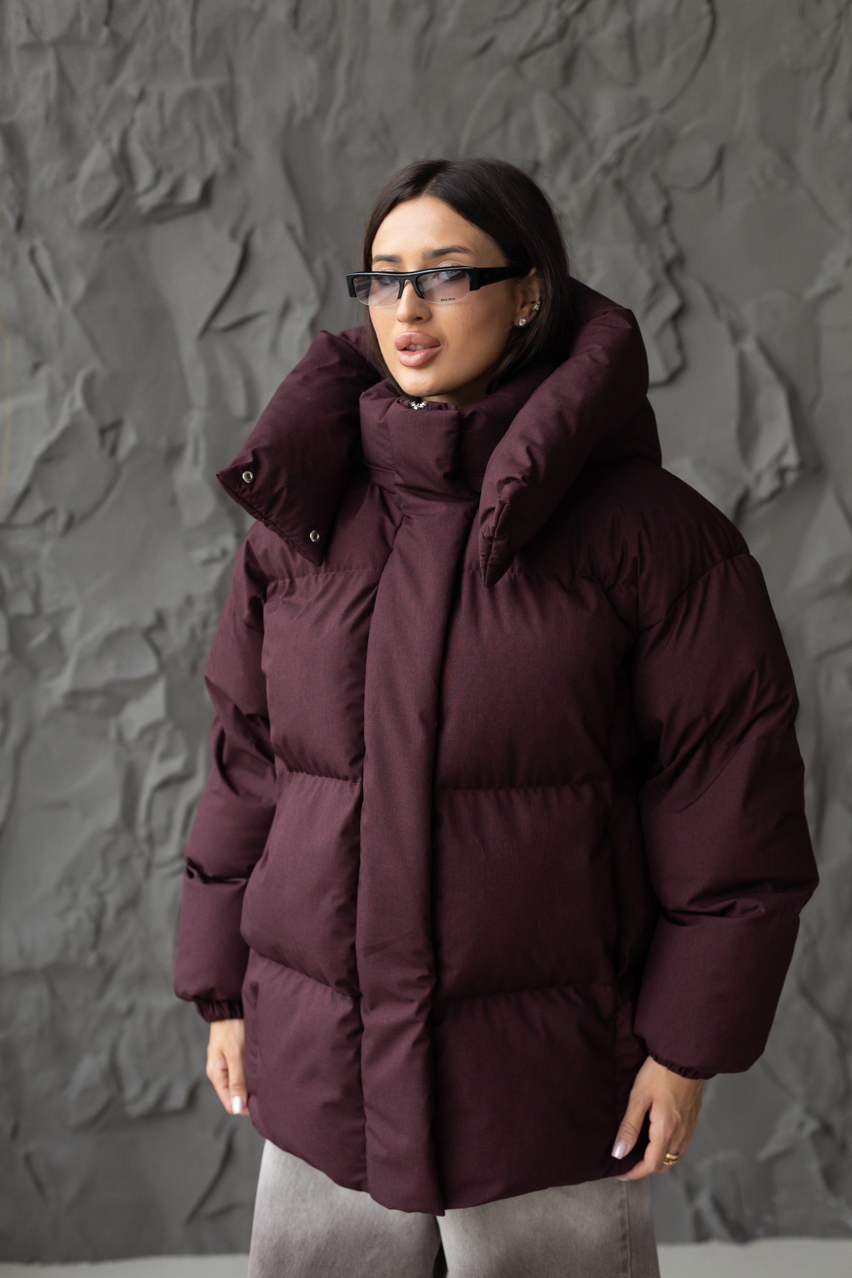 K-404bordo1 Зимняя куртка Mila Nova К-404 бордо — изображение 1