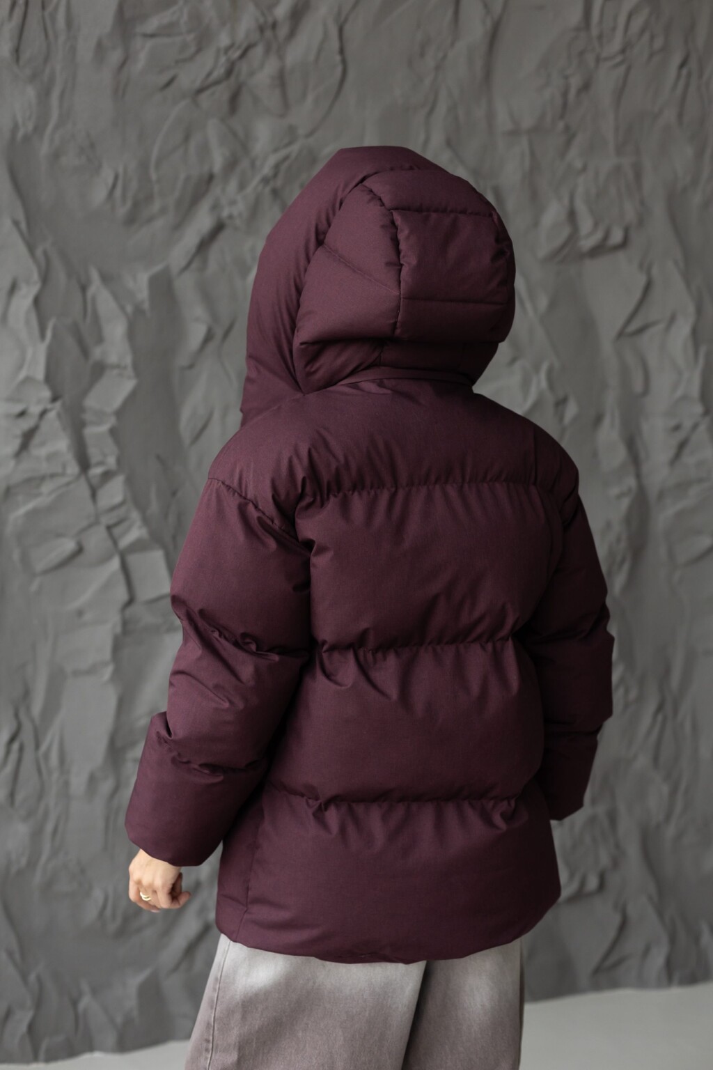 Зимняя куртка Mila Nova К-404 бордо — изображение 3