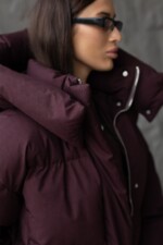 Зимняя куртка Mila Nova К-404 бордо — изображение 4