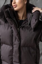 Зимняя куртка Mila Nova К-404 шоколад — изображение 4