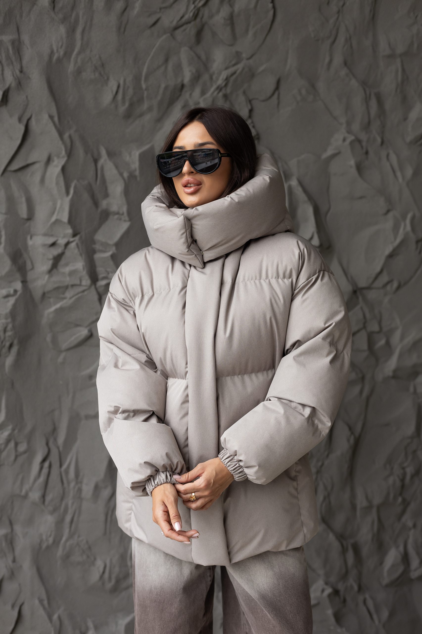 k-404kapuchino1 Зимняя куртка Mila Nova К-404 капучино — изображение 1