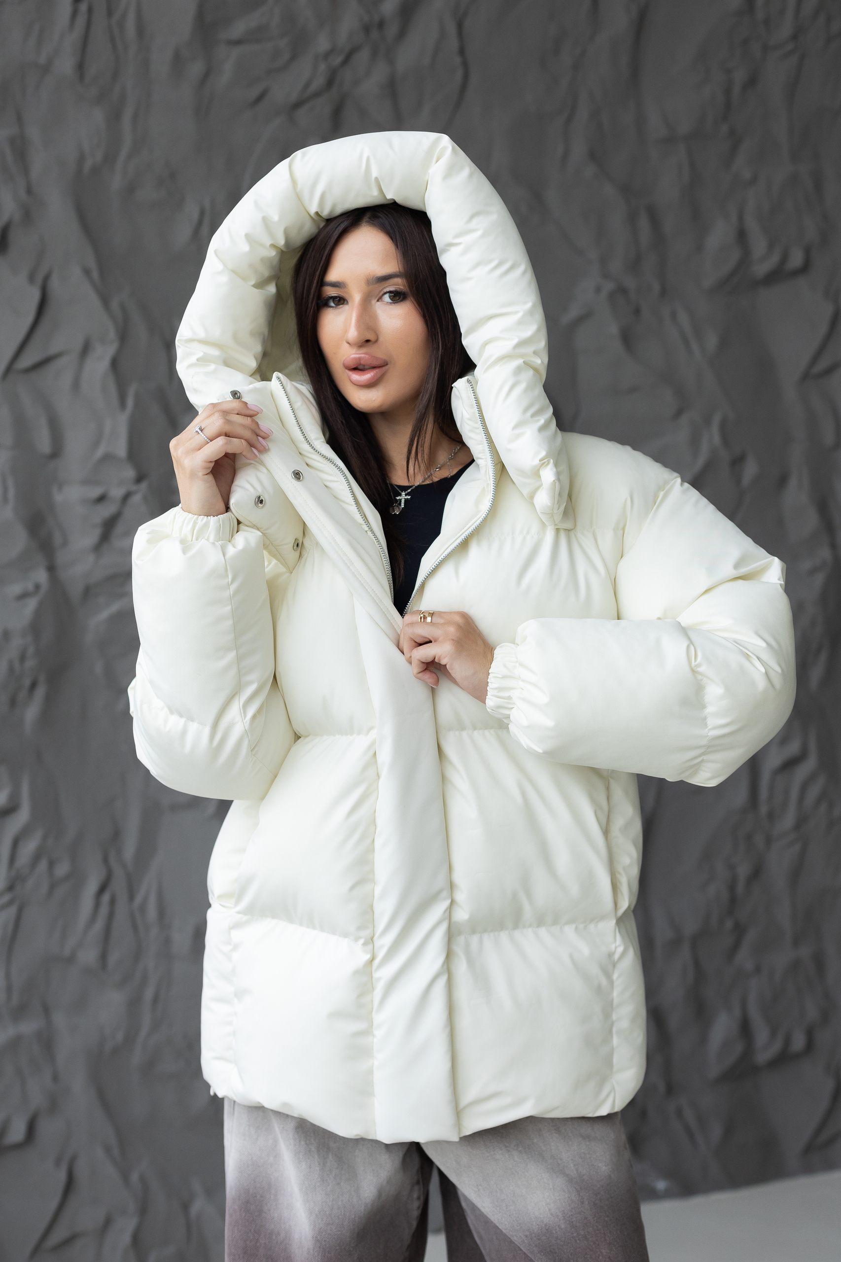 Зимняя куртка Mila Nova К-404 белый