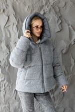 Зимняя куртка Mila Nova К-339 серый — изображение 2