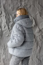 Зимняя куртка Mila Nova К-339 серый — изображение 6