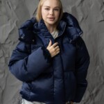 Зимняя куртка-пуфер Mila Nova К-400ех  синий