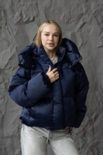 Зимняя куртка-пуфер Mila Nova К-400ех  синий
